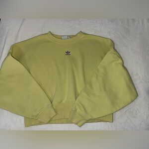 Neon green Adidas crop top sweater